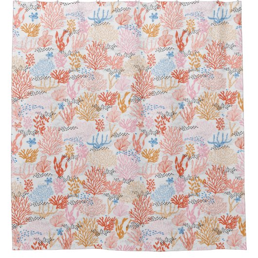 珊瑚礁 シャワーカーテン (正面)