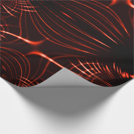 珊瑚色の明るい尖った茶色の曲線 ラッピングペーパー