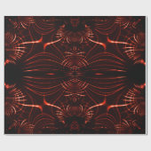 珊瑚色の明るい尖った茶色の曲線 ラッピングペーパー (フラット)