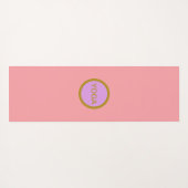 珊瑚色ピンクのヨガマットに美しい花 ヨガマット (裏面(横))