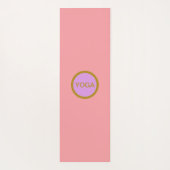 珊瑚色ピンクのヨガマットに美しい花 ヨガマット (裏面)