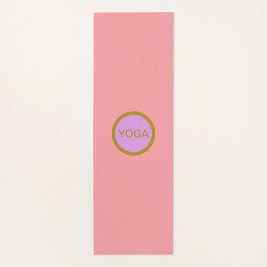 珊瑚色ピンクのヨガマットに美しい花 ヨガマット (裏面)