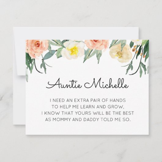 珊瑚花が私のゴッドマザーの提案になる 招待状 (正面)