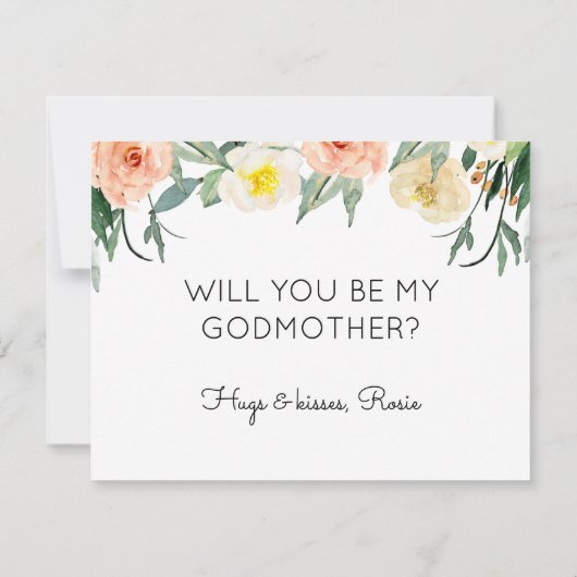 珊瑚花が私のゴッドマザーの提案になる 招待状 (裏面)