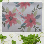 珊瑚花入りティータオル キッチンタオル (折り畳み)