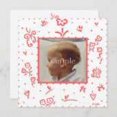 珊瑚花誕生発表 案内状 (正面/裏面)