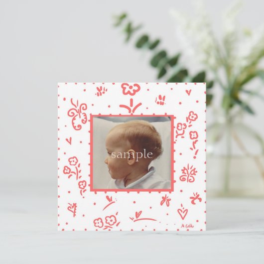 珊瑚花誕生発表 案内状 (スタンド正面)