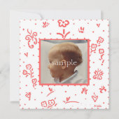 珊瑚花誕生発表 案内状 (正面)