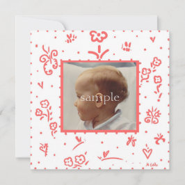 珊瑚花誕生発表 案内状