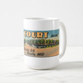 珊瑚裁判所のモーテルのパノラマ式のマグ コーヒーマグカップ (正面右)
