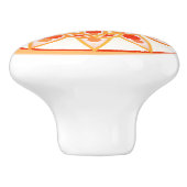 珊瑚、オレンジ、金ゴールドにマンダラパターン セラミックノブ (側面)