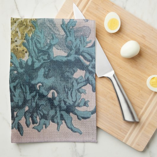 珊瑚 キッチンタオル (四つ折り)