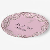 珍しいかわいらし結婚式のプレート ペーパープレート (アングル)