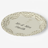 珍しいかわいらし結婚式のプレート ペーパープレート (アングル)