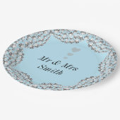 珍しいかわいらし結婚式のプレート ペーパープレート (アングル)