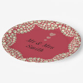 珍しいかわいらし結婚式のプレート ペーパープレート (アングル)