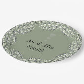 珍しいかわいらし結婚式のプレート ペーパープレート (アングル)