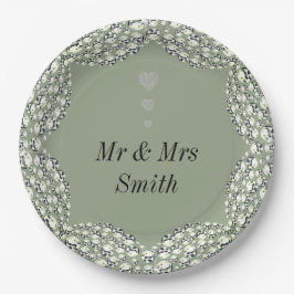 珍しいかわいらし結婚式のプレート ペーパープレート