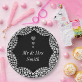 珍しいかわいらし結婚式のプレート ペーパープレート (パーティー)