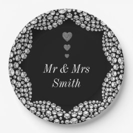 珍しいかわいらし結婚式のプレート ペーパープレート