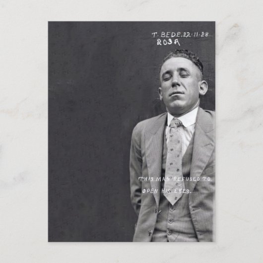 珍しいアンティーク盗賊マグショット写真 ポストカード (正面)