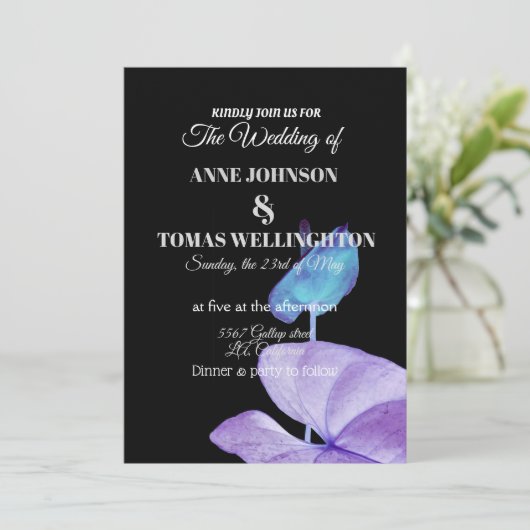 珍しいエレガントCustomWedding招待状 招待状 (スタンド正面)