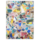 珍しいカラフルな壊された陶器の壁の写真非常に クリップボード (裏面)