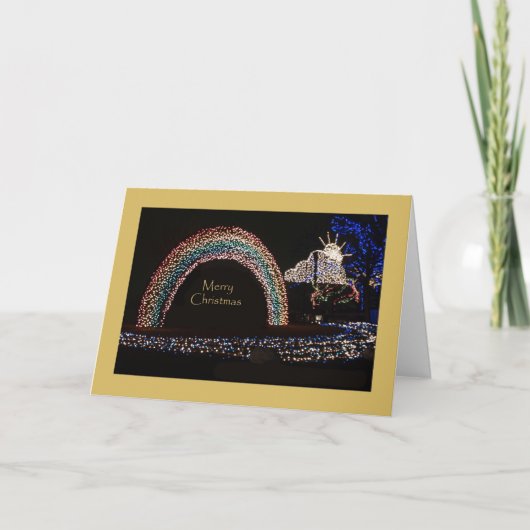 珍しいクリスマスカード – レインボー シーズンカード (正面)