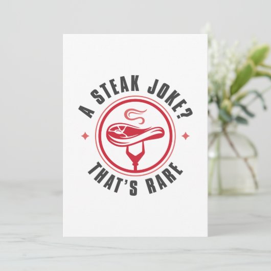 珍しいステーキジョーク サンキューカード (スタンド正面)