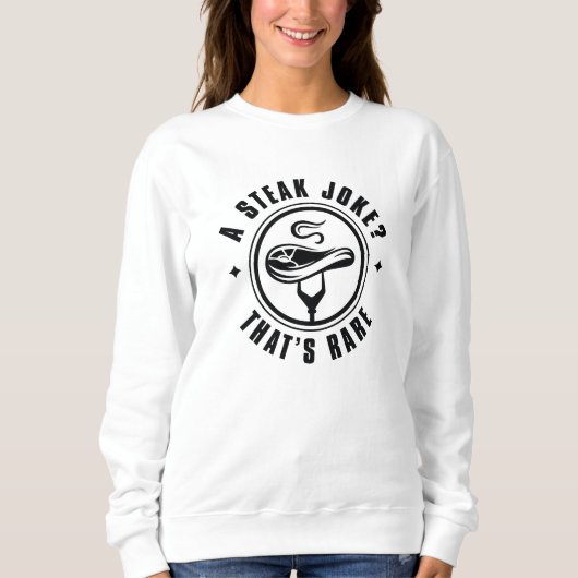 珍しいステーキジョーク スウェットシャツ (正面)
