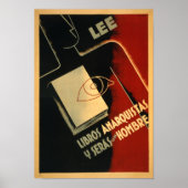 珍しいスペインの南北戦争の無政府主義者のポスター – 読 ポスター (正面)