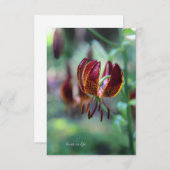 珍しいタイガーリリー ノートカード (正面/裏面)