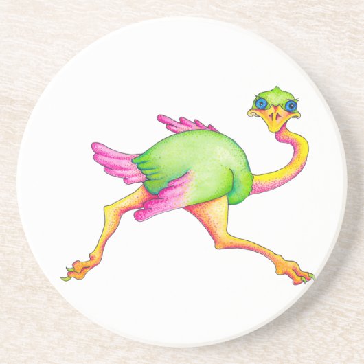 珍しいダチョウ コースター (正面)