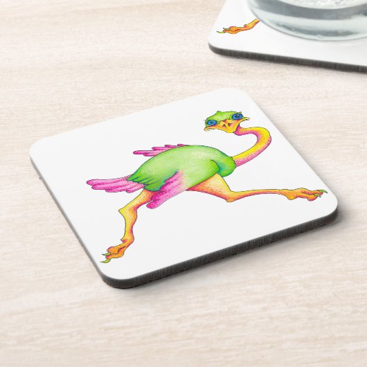 珍しいダチョウ コースター (左側)