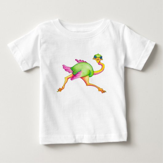 珍しいダチョウ ベビーTシャツ (正面)