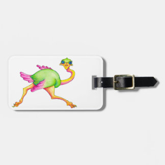 珍しいダチョウ ラゲッジタグ