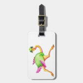 珍しいダチョウ ラゲッジタグ (正面縦)