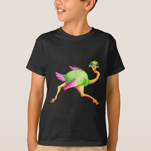 珍しいダチョウ Tシャツ (正面)
