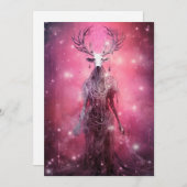 珍しいダークピンクのクリスマスカード シーズンカード (正面/裏面)