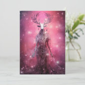 珍しいダークピンクのクリスマスカード シーズンカード (スタンド正面)