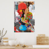 珍しいチキンスプーンレスト ポスター (キッチン)