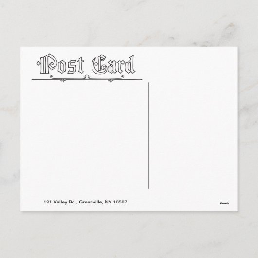 珍しいデコ・サンタ・シカのクリスマス用はがき シーズンポストカード (裏面)