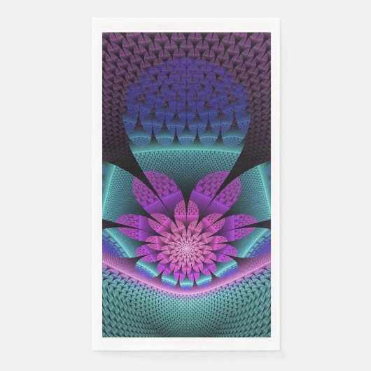 珍しいパターン（の模様が）あるファンタジーカラフルフラワーフラクタル (正面)