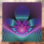 珍しいパターン（の模様が）あるファンタジーカラフルフラワーフラクタル ウィンドウサイン (シート2)