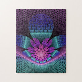 珍しいパターン（の模様が）あるファンタジーカラフルフラワーフラクタル ジグソーパズル