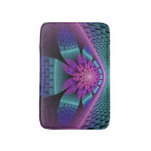 珍しいパターン（の模様が）あるファンタジーカラフルフラワーフラクタル バスマット (正面縦)