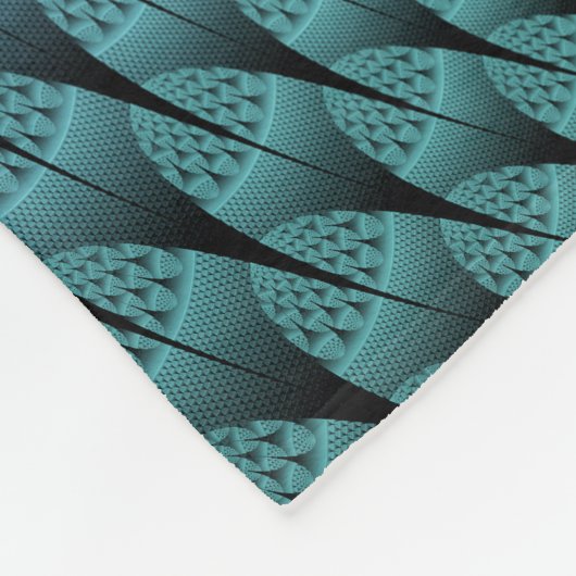 珍しいパターン（の模様が）あるファンタジーカラフルフラワーフラクタル フリースブランケット (角)