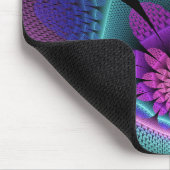 珍しいパターン（の模様が）あるファンタジーカラフルフラワーフラクタル マウスパッド (コーナー)