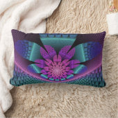 珍しいパターン(の模様が)あるファンタジーカラフルフラワーフラクタル ランバークッション (ブランケット)