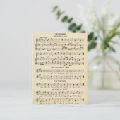 珍しいヴィンテージのクリスマスミュージックシート シーズンポストカード (スタンド正面)